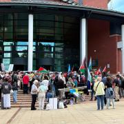 Protests outside of Preston Crown Court