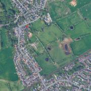 Aerial view of the proposed space in Poulton-le-Fylde