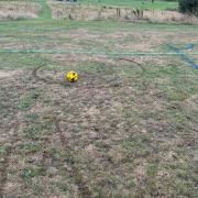 Damage caused to the pitch at Huncoat United Juniors