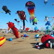 The sky was filled with colourful kites