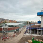 ST Helens bus station during the construction of the new interchange