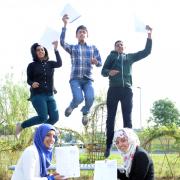 Marsden Heights pupils celebrate their results