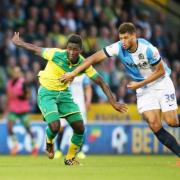 Rovers striker Rudy Gestede battles for possession on Tuesday