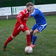 FIXTURE BACKLOG: Danny Boyle in FA Vase action against Newton Aycliffe during November