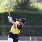 Accrington opening batsman Graeme Sneddon is bowled during his side's T20 defeat to Todmorden