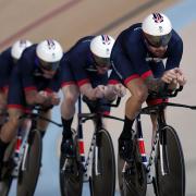OLYMPIC CHAMPIONS: The men's team pursuit squad defended their title in Rio and broke their own world record