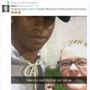 Marcus Rashford was one of the attractions at the game on social media