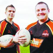 UP BEAT: Michael Kearns and Stuart Meeks who will represent Great Britain in the Police Rugby League World Cup