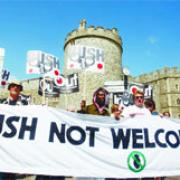 PROTEST: Stop The War demonstrators at Windsor Castle