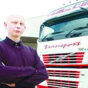 WELCOME: Matthew Kibble, of Colne was paying £1,000 a week to fuel one of his lorries
