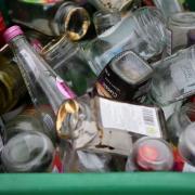 File photo dated 05/02/16 of a recycling bin full of empty bottles and jars, as a study suggests that schemes which reward people if they recycle more do not significantly boost recycling rates. PRESS ASSOCIATION Photo. Issue date: Friday May 13, 2016.