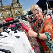 Visitors to the Crafty Vintage stall at a previous Darwen Live event
