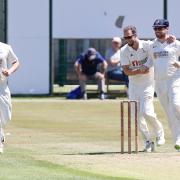 Burnley celebrate a wicket against Nelson