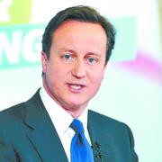 LEADER: David Cameron campaigning in Rossendale