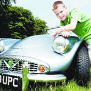 Jacob Broadbent, from Walton-le-Dale with a 1961 Daimler SP250.