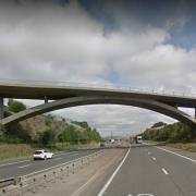 The Stanhill Road bridge over the M65