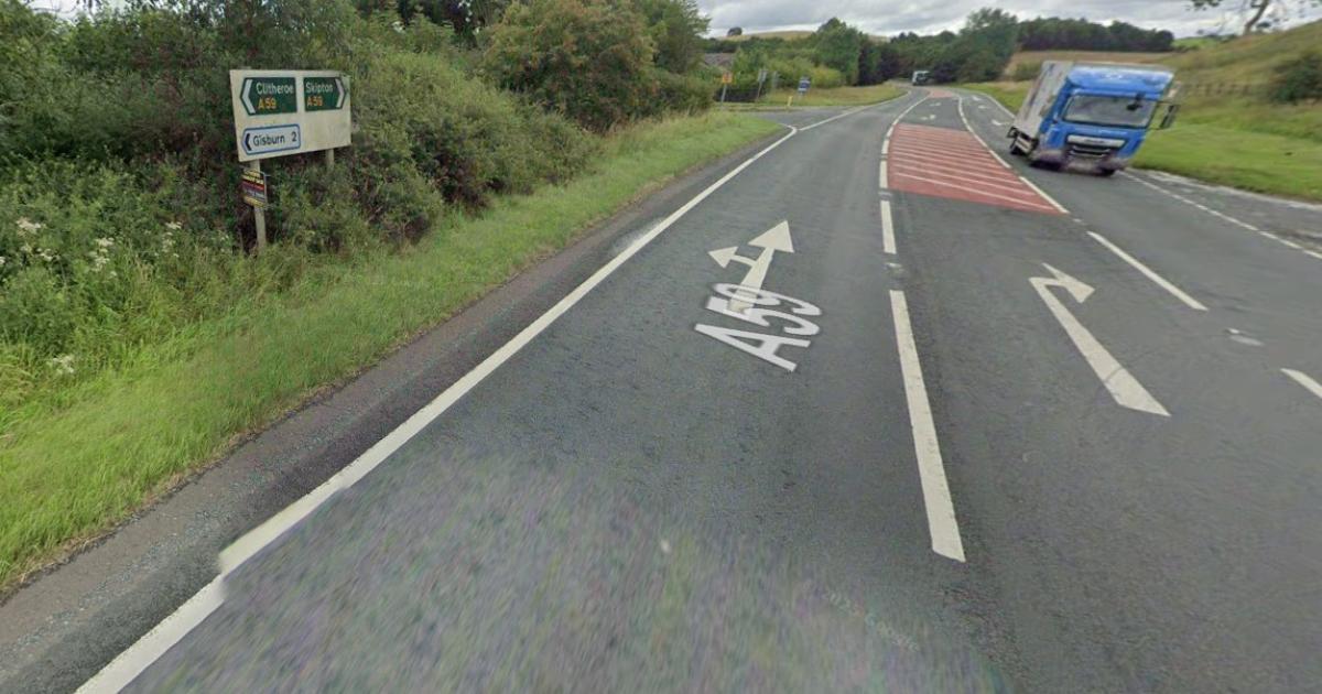 A59 junction near Horton closed after 'serious crash'