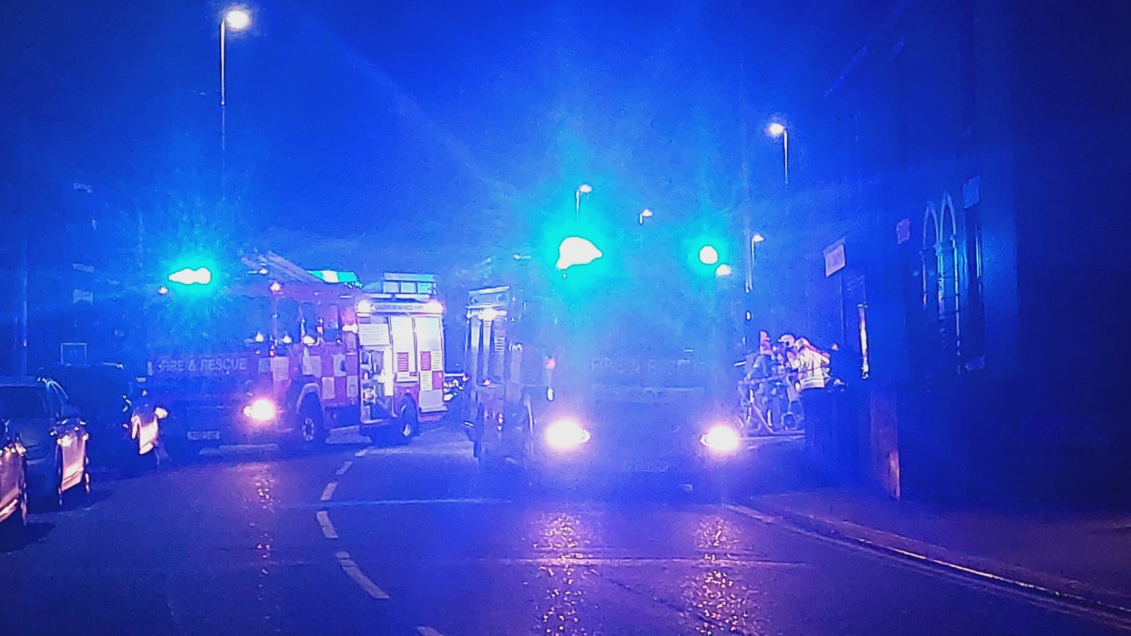 Busy Blackburn road closed in both directions after house fire