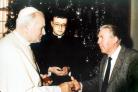 George Pearce meets Pope John Paul II