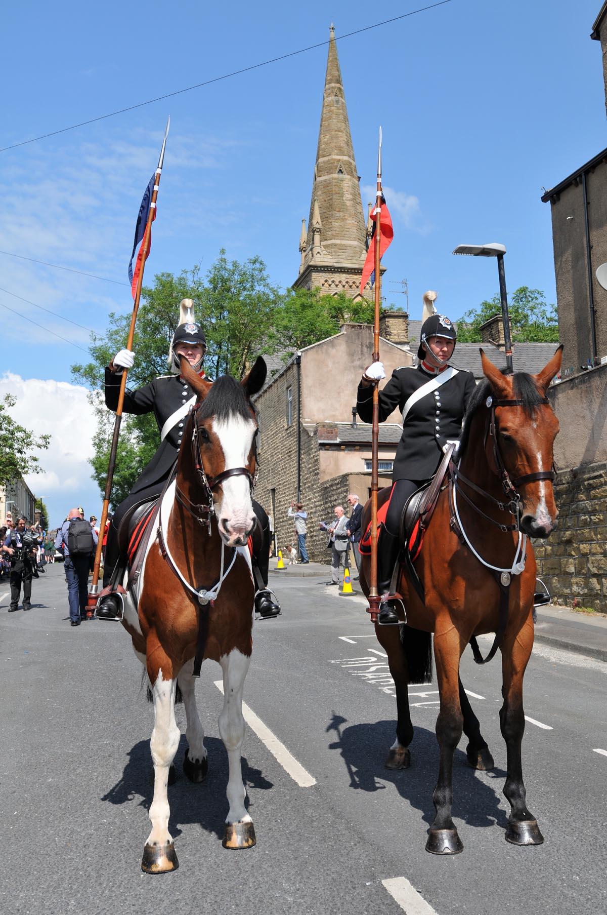 Soldiers from the Duke of Lancaster's Regiment march through  Accrington to exercise their freedom of the borough.