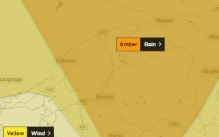 Amber weather warning