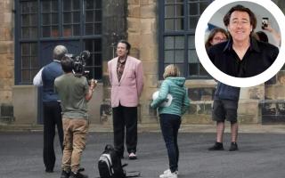 Jonathan Ross spotted filming a TV show at Lancaster Castle