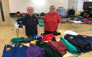 The Salvation Army in Clitheroe supports families through the cost of living crisis by holding a uniform exchange. 

(L-R Church leaders Elizabeth Smith and Territorial Envoy Brenda Wise.)