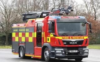Fire service spend more than an hour tackling vehicle fire
