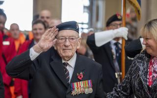 Ernest Horsfall, pictured in 2019, is marking his 105th birthday next month