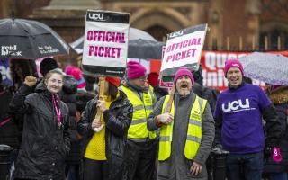 UCU members could strike over college staff pay (picture from Belfast)