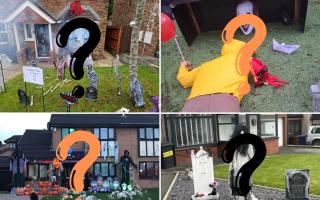 Halloween displays in Blackburn