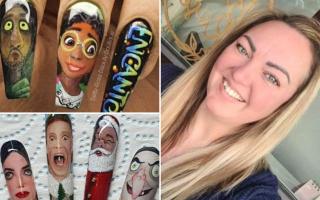 Disney nails and portrait sets hand painted by Rachel Shuttleworth