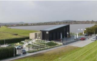A CGI of the proposed Fishmoor Reservoir boathouse.