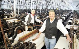 Another great East Lancs museum: Queen Street Mill Textile Museum with Weaver Colin Stevens, left, and Tackler Graeme Myers