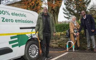 Martin Offiah making use of one of the new EV charging points