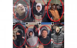 Police want to speak to these men following an incident at the match between Blackburn Rovers and Preston North End