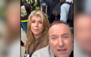 Dave Fishwick and Kate Garraway were among those evacuated after a fire alarm at ITV's studios