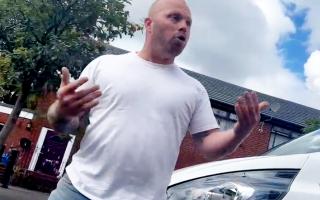 Video grab of Patrick Hartley being abusive towards a client.