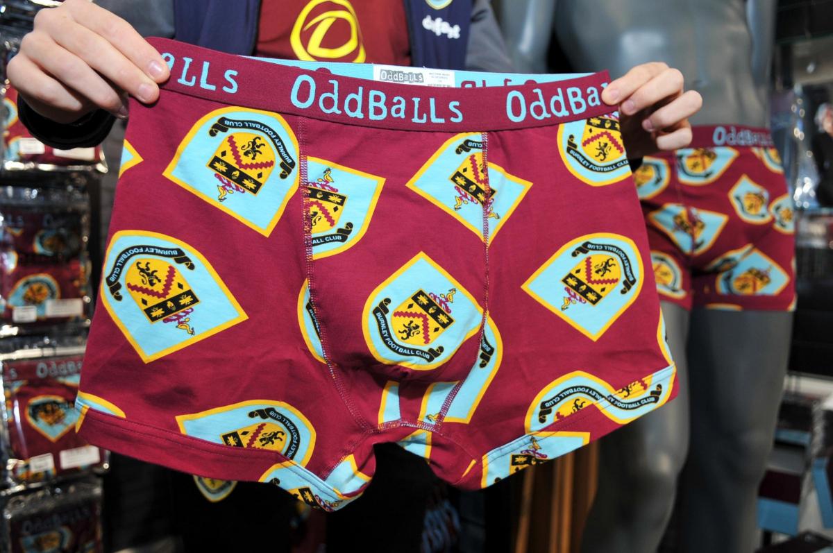 New range of Burnley FC's Oddballs underwear
