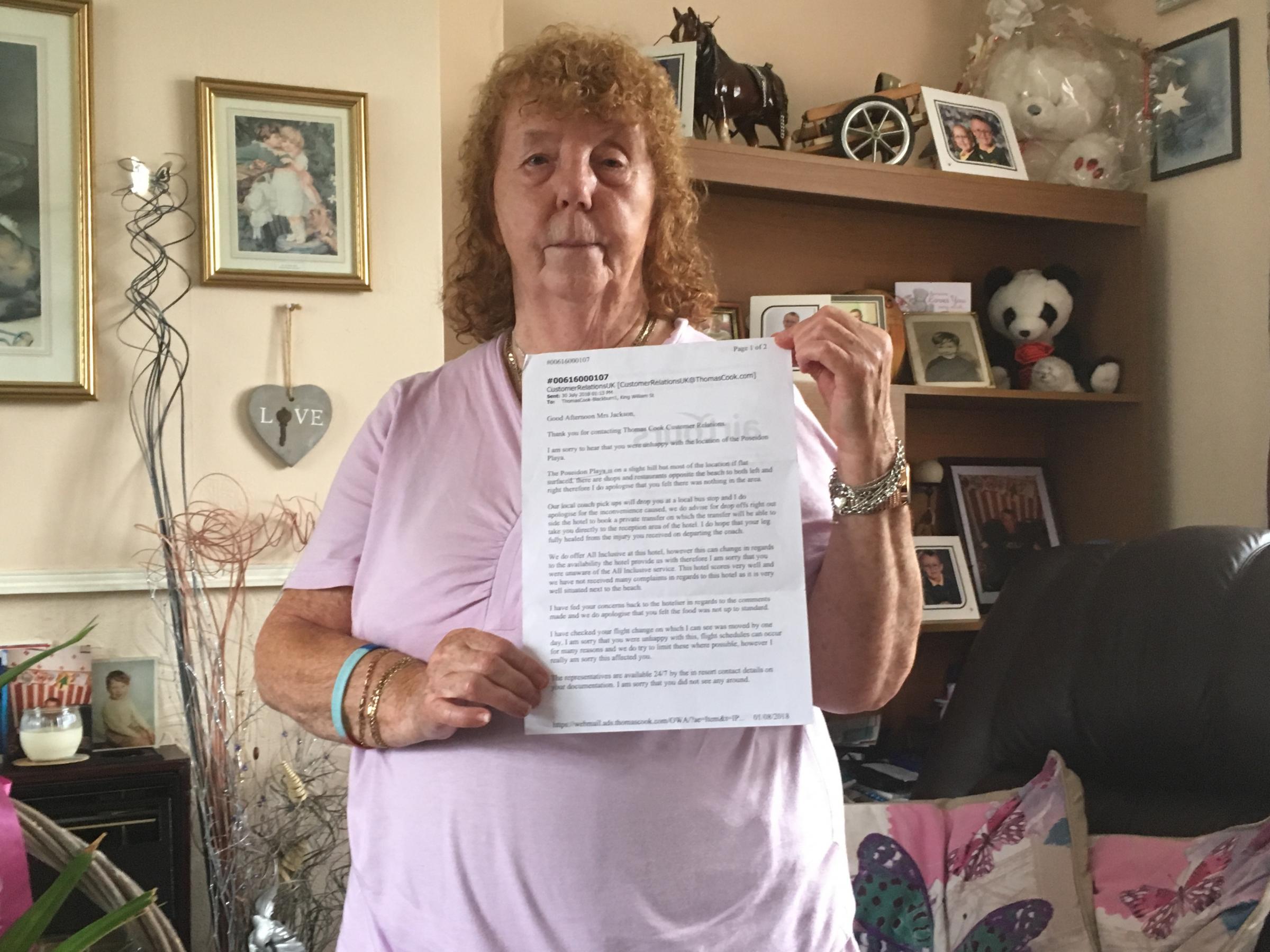 Grandma, 81, hits out at Thomas Cook for 'disaster' Benidorm holiday